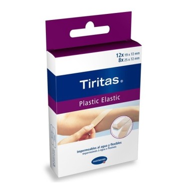 TIRITAS PLASTIC APOSITO ADHESIVO ELASTIC SURTIDO 20 UNIDADES 2 TAMAÑOS