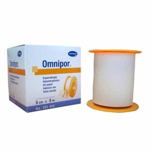 ESPARADRAPO HIPOALERGICO OMNIPOR PAPEL 1 UNIDAD 5 M X 5 CM