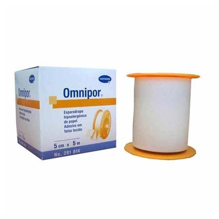 ESPARADRAPO HIPOALERGICO OMNIPOR PAPEL 1 UNIDAD 5 M X 5 CM