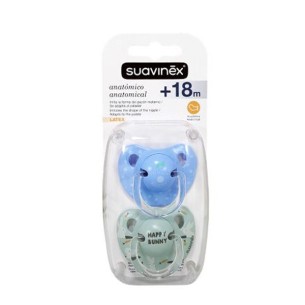 CHUPETE SILICONA ANATOMICO SUAVINEX CLASICO + 18 MESES 2 UNIDADES