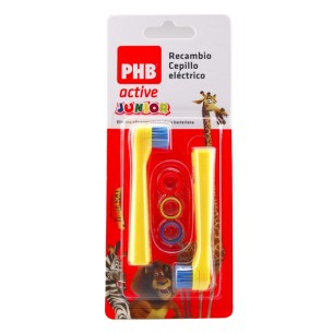 CEPILLO DENTAL ELECTRICO PHB ACTIVE JUNIOR 2 UNIDADES CABEZAL RECAMBIO