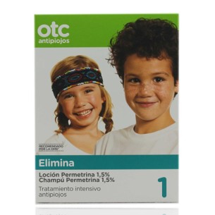 OTC ANTIPIOJOS PACK PERMETRINA 1.5%  1 ENVASE 100 ML LOCION + 1 ENVASE 125 ML CHAMPU