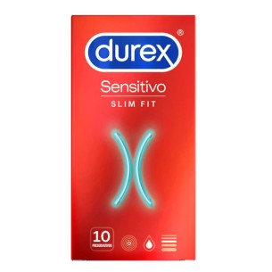 DUREX SENSITIVO SLIM FIT PRESERVATIVOS 10 UNIDADES