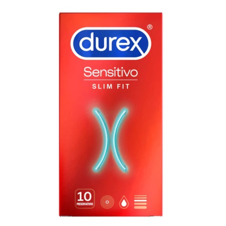 DUREX SENSITIVO SLIM FIT PRESERVATIVOS 10 UNIDADES
