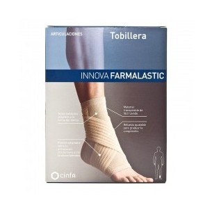 TOBILLERA VENDAJE EN 8 FARMALASTIC COMPRESSION TECH 1 UNIDAD TALLA EXTRAGRANDE COLOR BEIGE
