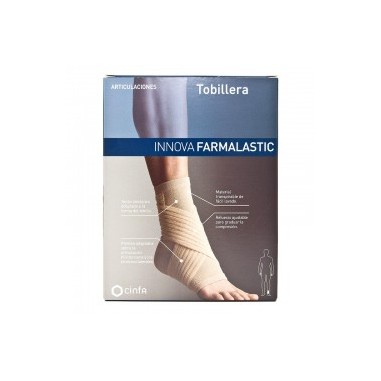 TOBILLERA VENDAJE EN 8 FARMALASTIC COMPRESSION TECH 1 UNIDAD TALLA EXTRAGRANDE COLOR BEIGE