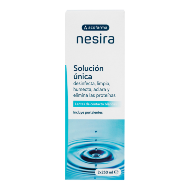ACOFARMA NESIRA SOLUCION UNICA PARA LENTILLAS  2 UNIDADES 250 ML