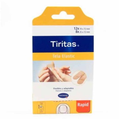 TIRITAS FLEXIBLE APOSITO ADHESIVO 20 UNIDADES SURTIDO 2 TAMAÑOS