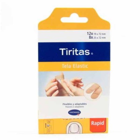 TIRITAS FLEXIBLE APOSITO ADHESIVO 20 UNIDADES SURTIDO 2 TAMAÑOS