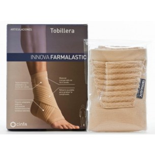 TOBILLERA VENDAJE EN 8 FARMALASTIC COMPRESSION TECH 1 UNIDAD TALLA GRANDE COLOR BEIGE