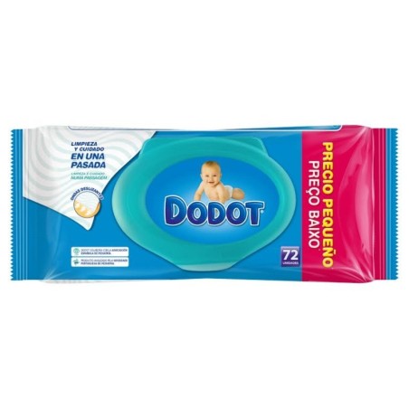 DODOT AZUL TOALLITAS HUMEDAS PARA BEBES  72 UNIDADES