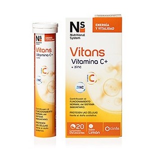 NS VITANS VITAMINA C+  20 COMPRIMIDOS EFERVESCENTES SABOR LIMON
