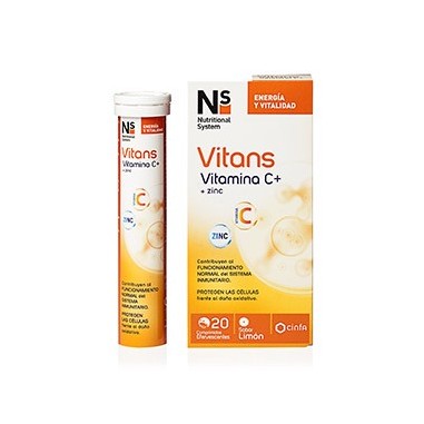 NS VITANS VITAMINA C+  20 COMPRIMIDOS EFERVESCENTES SABOR LIMON