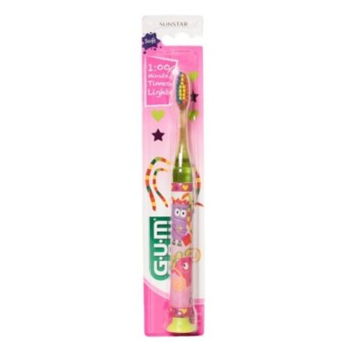 CEPILLO DENTAL JUNIOR GUM 903 1 UNIDAD CON LUZ MONSTRUOS