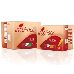 ABSORBENTE INCONTINENCIA ORINA DIA ANATOMICO INCOPACK ELAST 80 UNIDADES TALLA EXTRA PEQUEÑA