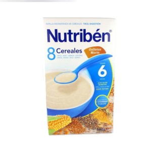 NUTRIBEN PAPILLA 8 CEREALES GALLETAS MARIA  1 ENVASE 600 G