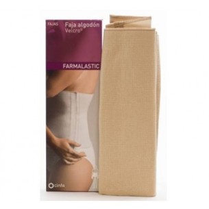 FAJA LUMBOABDOMINAL ABIERTA VELCRO FARMALASTIC 1 UNIDAD TALLA MEDIANA COLOR BEIGE