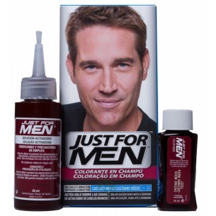 JUST FOR MEN COLORANTE EN GEL  1 ENVASE 66 ML TONO CASTAÑO MEDIO NATURAL
