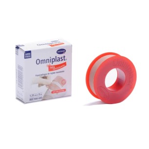 ESPARADRAPO HIPOALERGICO OMNIPLAST TEJIDO RESISTENTE 1 UNIDAD 5 M X 1,25 CM