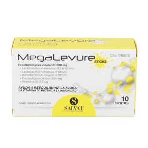 MEGALEVURE RESET  10 STICKS 2,3 G SABOR PLATANO