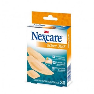 APOSITO ADHESIVO 3M NEXCARE ACTIVE 360º SURTIDO 30 APOSITOS