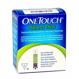 TIRAS REACTIVAS GLUCEMIA ONETOUCH SELECT PLUS 50 UNIDADES
