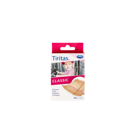 TIRITAS CLASSIC APOSITO ADHESIVO 10 UNIDADES 10 CM X 6 CM  10 U PRECORTADAS