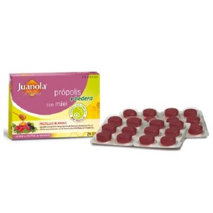 JUANOLA PROPOLIS MIEL Y HIEDRA  24 PASTILLAS DE GOMA SABOR FRUTAS DEL BOSQUE