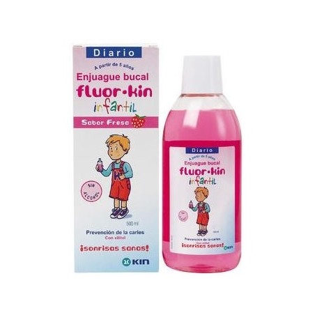 FLUORKIN INFANTIL ENJUAGUE BUCAL  1 FRASCO 500 ML SABOR FRESA