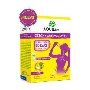 AQUILEA DETOX QUEMAGRASAS FORTE  10 STICKS 15 ML SABOR PIÑA