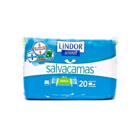 LINDOR AUSONIA SALVACAMAS  6 PAQUETES 15 UNIDADES 90 CM X 60 CM