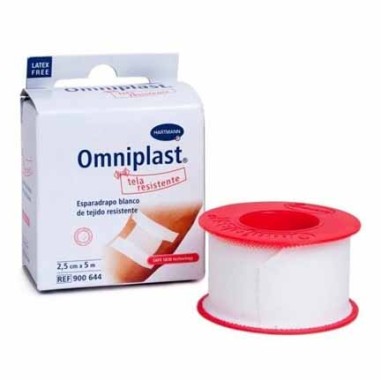 ESPARADRAPO HIPOALERGICO OMNIPLAST TEJIDO RESISTENTE 1 UNIDAD 5 M X 5 CM