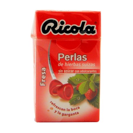 RICOLA PERLAS SIN AZUCAR  1 ENVASES 25 G SABOR FRESA