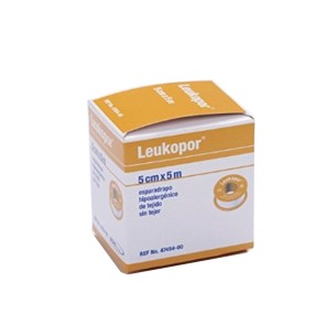 ESPARADRAPO HIPOALERGICO LEUKOPOR PAPEL 1 UNIDAD 5 M X 5 CM