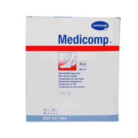 MEDICOMP COMPRESAS APOSITO ESTERIL 10 SOBRES 2 UNIDADES 10 CM X 10 CM