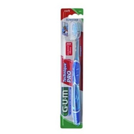 CEPILLO DENTAL ADULTO GUM PRO 1 UNIDAD COMPACTO SUAVE
