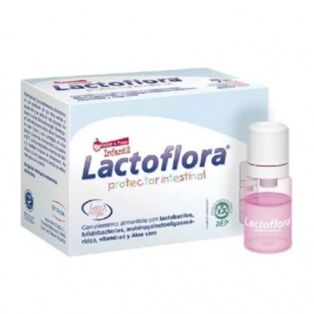 LACTOFLORA PROTECTOR INTESTINAL INFANTIL  10 VIALES 7 ML SABOR FRESA