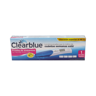 TEST DE EMBARAZO DIGITAL CON INDICADOR DE SEMANAS CLEARBLUE 1 UNIDAD