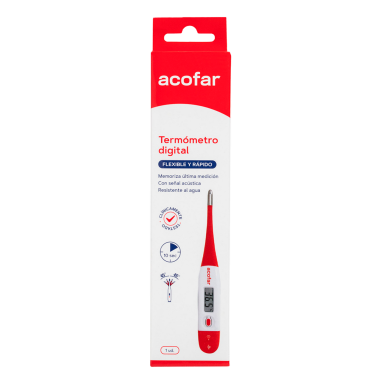 TERMOMETRO DIGITAL ACOFAR 1 UNIDAD FLEXIBLE RAPIDO