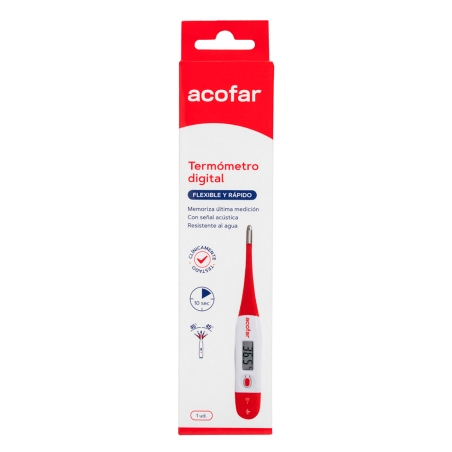 TERMOMETRO DIGITAL ACOFAR 1 UNIDAD FLEXIBLE RAPIDO