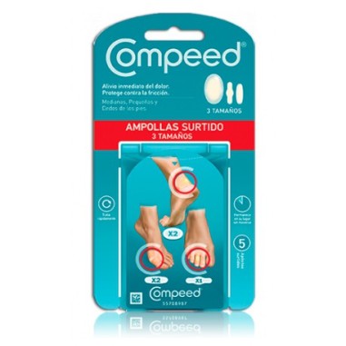 COMPEED AMPOLLAS HIDROCOLOIDE PACK MIXTO 5 UNIDADES