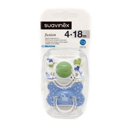 CHUPETE SILICONA FISIOLOGICO SUAVINEX FUSION 4 - 18 MESES 2 UNIDADES