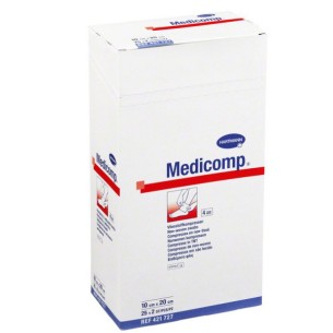 COMPRESAS DE TEJIDO NO TEJIDO ESTERILES MEDICOMP 50 UNIDADES 20 X 10 CM