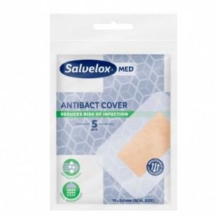 SALVELOX MED ANTIBACT COVER APOSITO ADHESIVO 5 APOSITOS 76 MM X 54 MM