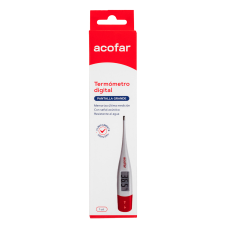 TERMOMETRO DIGITAL ACOFAR 1 UNIDAD PANTALLA GRANDE
