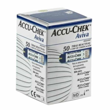 TIRAS REACTIVAS GLUCEMIA ACCU-CHEK AVIVA 50 UNIDADES
