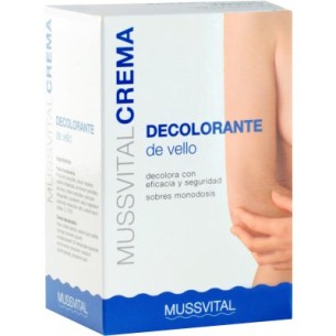 MUSSVITAL ESSENTIALS CREMA DECOLORANTE CREMA + POLVO  5 SOBRES 20 ML + 5 SOBRES 5 G