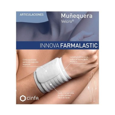 MUÑEQUERA UNIVERSAL FARMALASTIC COMPRESSION TECH 1 UNIDAD TALLA PEQUEÑA/MEDIANA COLOR BLANCO