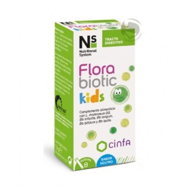 NS FLORABIOTIC KIDS RECUPERADOR INSTANT  8 SOBRES 2 G SABOR NEUTRO