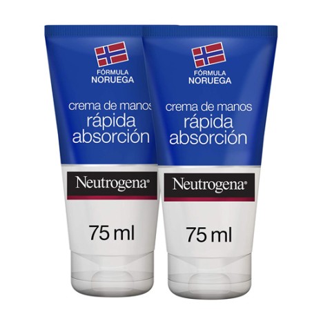 NEUTROGENA FORMULA NORUEGA CREMA DE MANOS RAPIDA ABSORCION  2 UNIDADES 75 ML